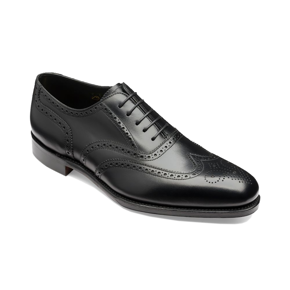 Loake black leather brogues deals