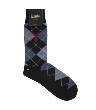 Loake Argyle Navy Socks