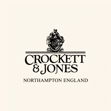Crockett & Jones logo on cream background