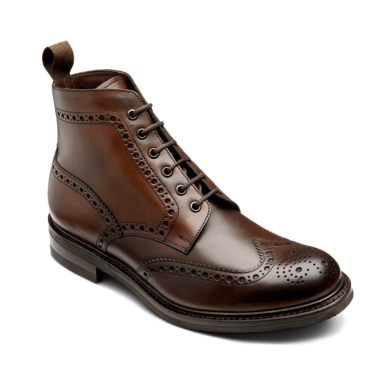 Loake Bedale Dark Brown Calf Leather Brogue Boot