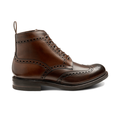 Loake Bedale Dark Brown Calf Leather Brogue Boot