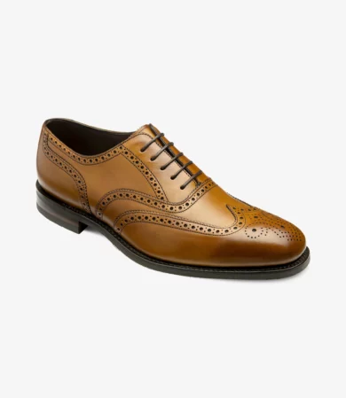 Loake Buckingham Wide G-Fitting Brogue in Tan